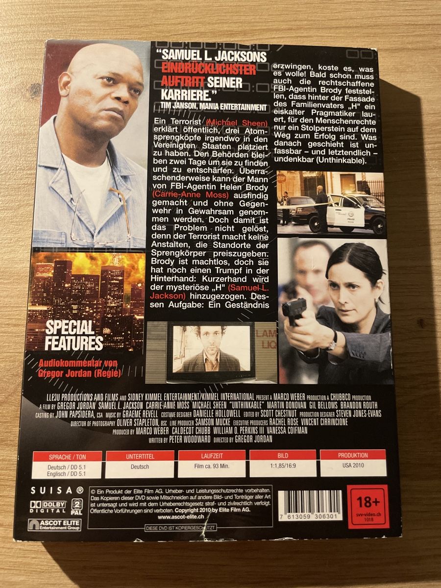 Tutti i DVDs: DVD Unthinkable Thriller mit Samuel L. Jackson – Usato da Sargans venduto da Didis 1