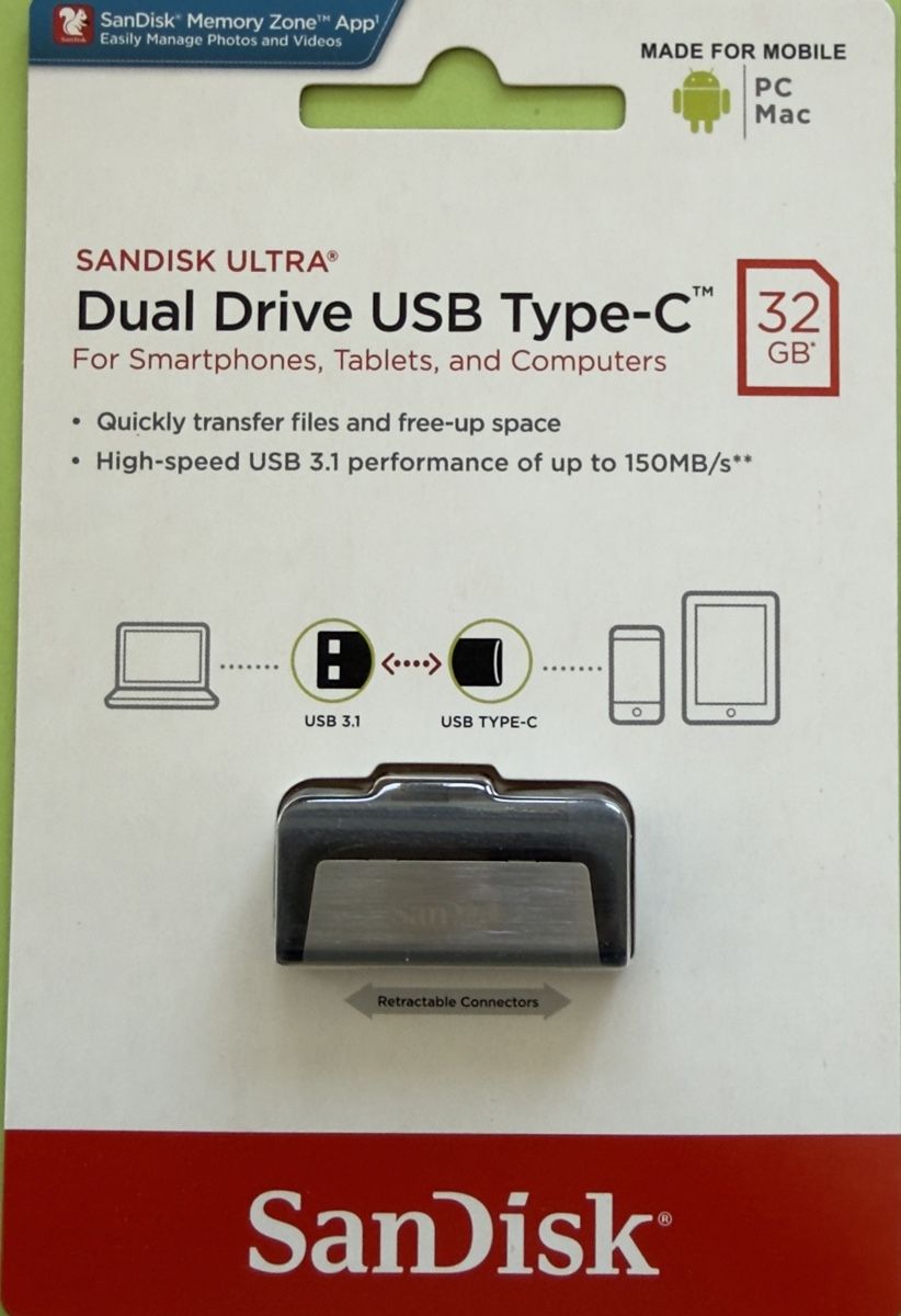 Sandisk Chiavette USB: SanDisk Ultra Dual Drive USB-C 32GB – Nuovo e nell'imballaggio originale da Basel venduto da tamy90