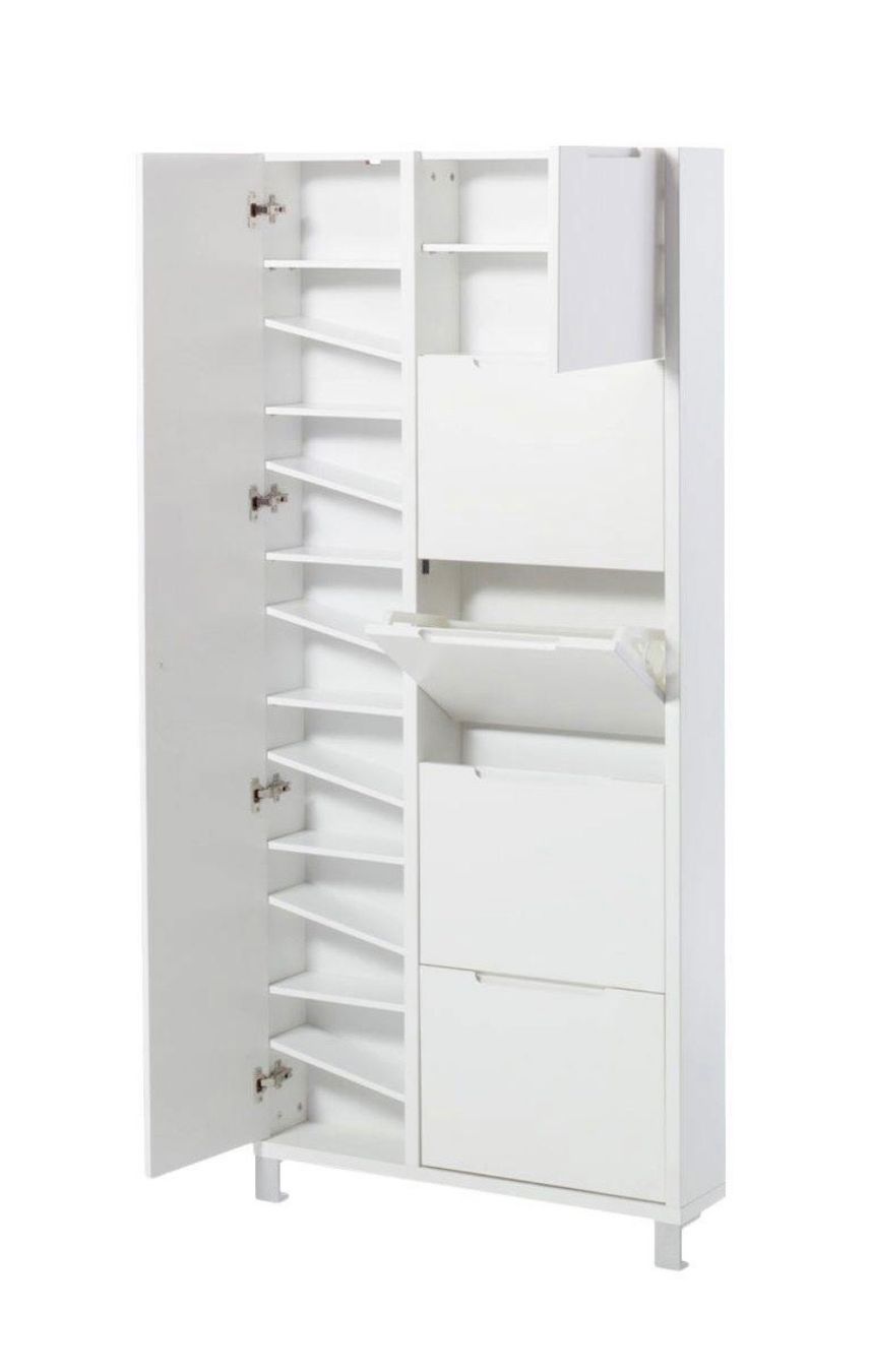 Armadi: Schuhschrank Schmal Weiss - Spiegeltüre – Usato da Turbenthal venduto da mmtuescher 4