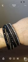 Armband Swarovski schwarz und silber