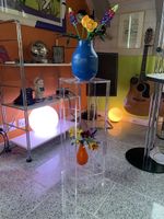 Vintage Plexiglas Säulentisch / Pflanzenständer 70 cm