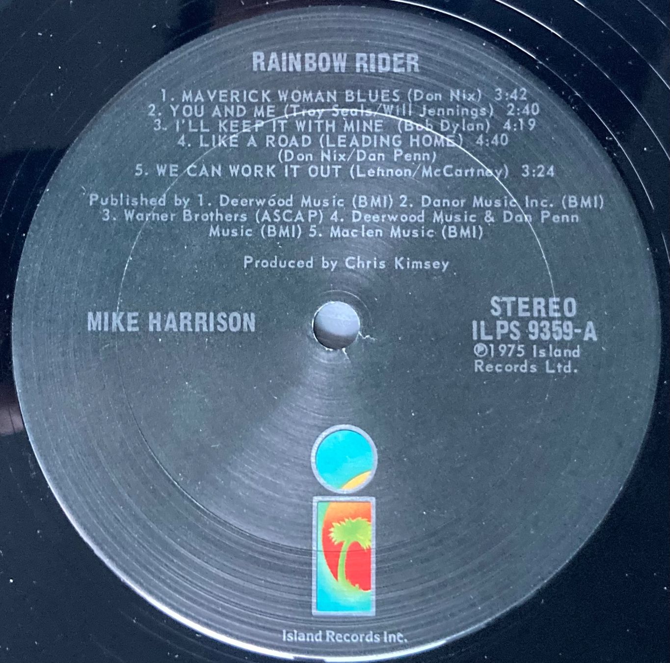 Dischi in vinile: MIKE HARRISON - RAINBOW RIDER – Usato da Poliez-Pittet venduto da Newtown-Records 3