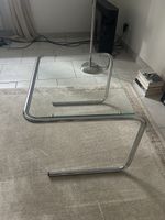 Chrom / Glas Beistelltisch Satztisch