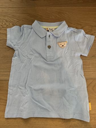 Steiff Poloshirt Gr. 92 hellblau mit 🐻, neuwertig!