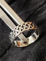 Ring Silber mit Muster Grösse 68 / bague en argent taille 68