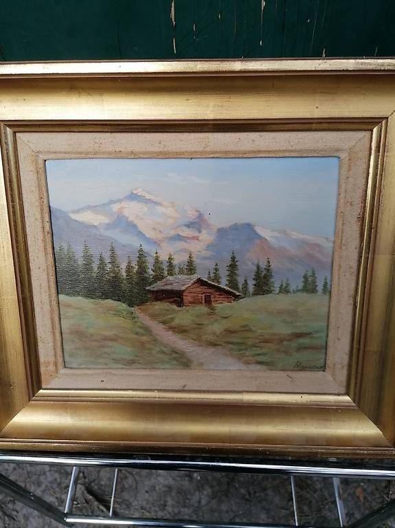 Dipinti: Peinture signée Perrenoud. – Usato da St. Maurice venduto da Benoit12