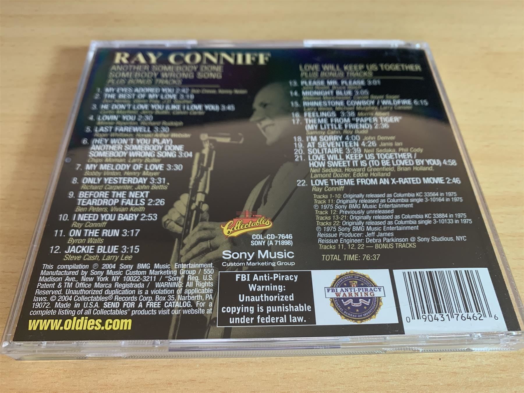CD: Ray Conniff – Another Somebody Done Some – Usato da Rikon im Tösstal venduto da Alpenmutz 1