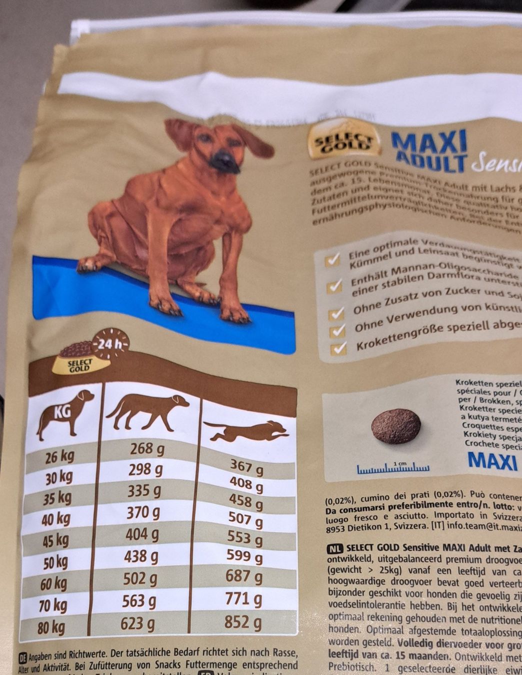 Nourriture: Hundefutter Select Gold Maxi Adult Sensitiv – D'occasion à Fraubrunnen par Ente2286 2