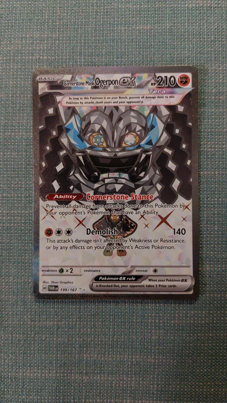 Pokémon Sammelbilder & Trading cards: Cornerstone mask Ogerpon ex Fullart Twilight Masquerade – Neu (gemäss Beschreibung) aus Bellinzona von Pagur