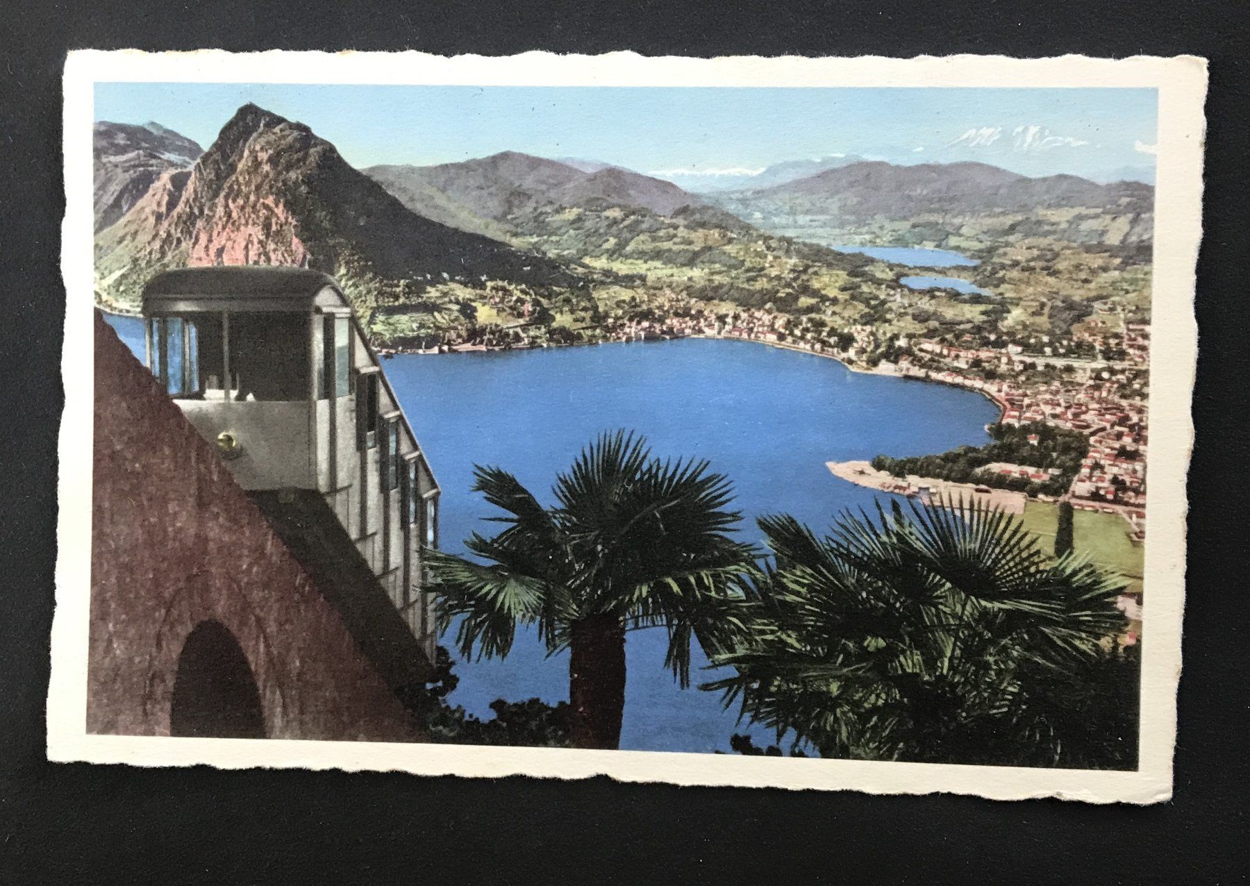 Cartoline postali: ANTIKE ANSICHTSKARTE LUGANO FUNICOLARE MONTE BRÈ – Usato da Ostermundigen venduto da wini63