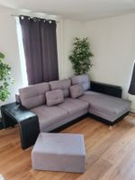 L -Sofa mit Bettfunktion Schwarz/Grau