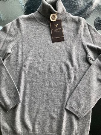 Cashmere Collection Rollkragen, XS/S, grau, neu, butterweich