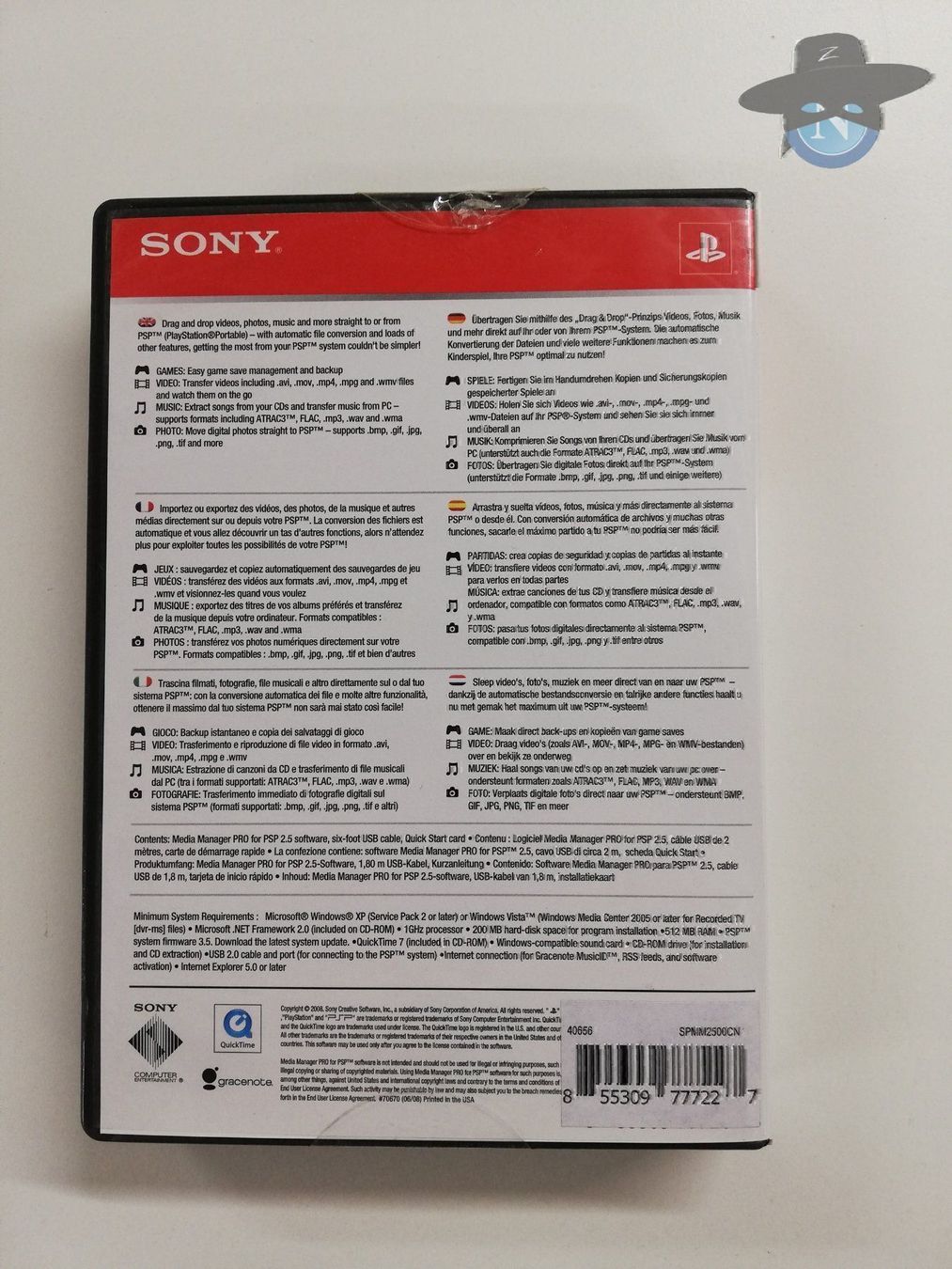 Sony Spiele: Media Manager Pro inkl. Kabel / Sony PSP – Gebraucht aus St. Gallen von zorro_dc 1
