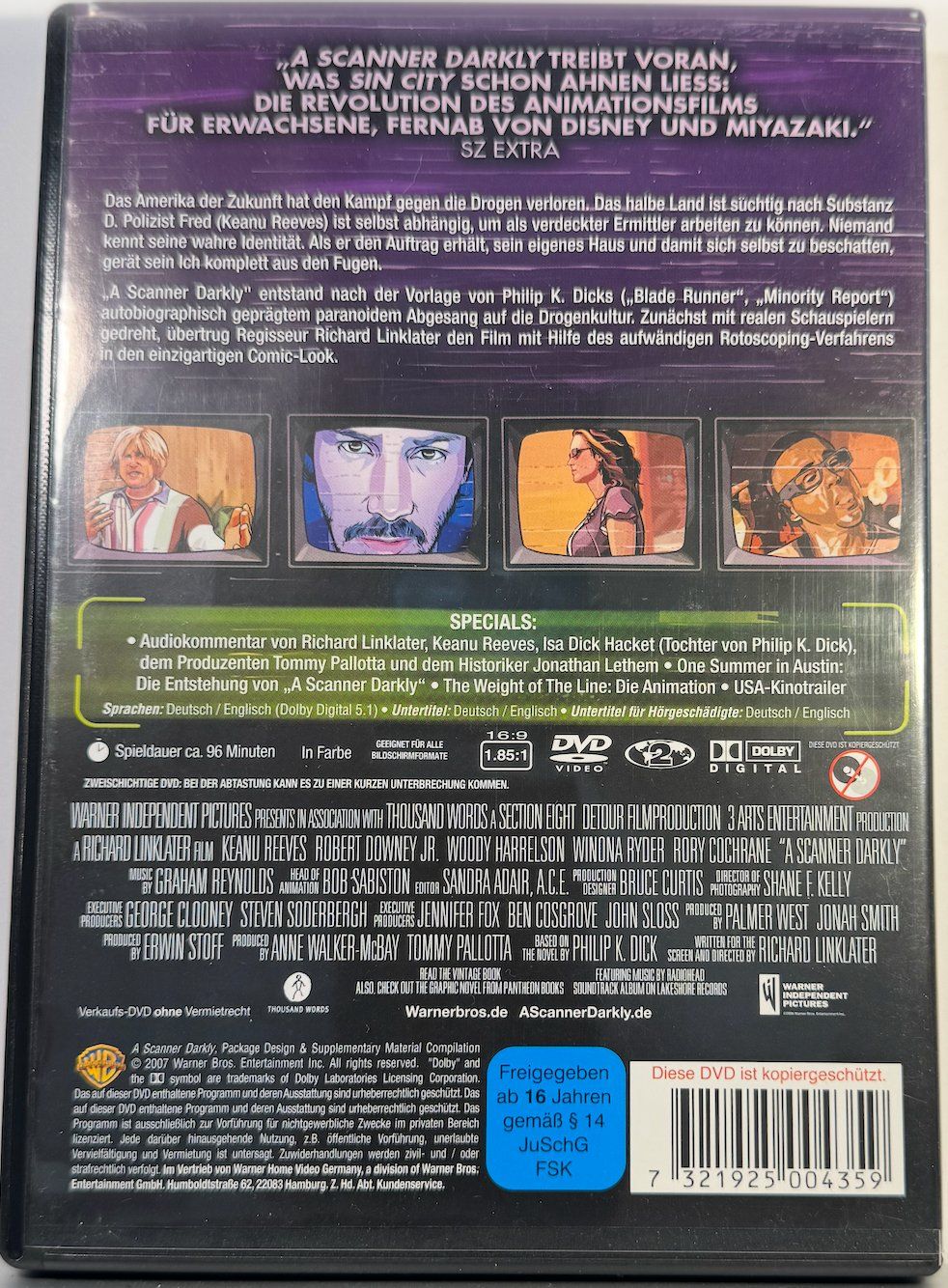 Tutti i DVDs: DVD A SCANNER DARKLY - der dunkle Schirm - KEANU REEVES ROBE – Usato da Wisen venduto da gigisna 2