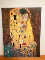 Bild "Der Kuss" Gustav Klimt auf Hartplatte 60x80 cm