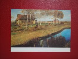 AK Kunst Otto Modersohn "Herbstmorgen am Moorkanal" (802)