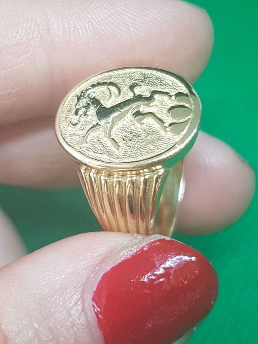 Anelli: Steinbock 750 Gold - Ring 18 Karat Gold – Nuovo (secondo la descrizione) da Unterägeri venduto da Altgoldschmuck 2