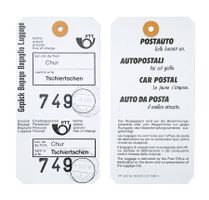 Chur Tschiertschen Postauto PTT Billett Gepäck Etikette