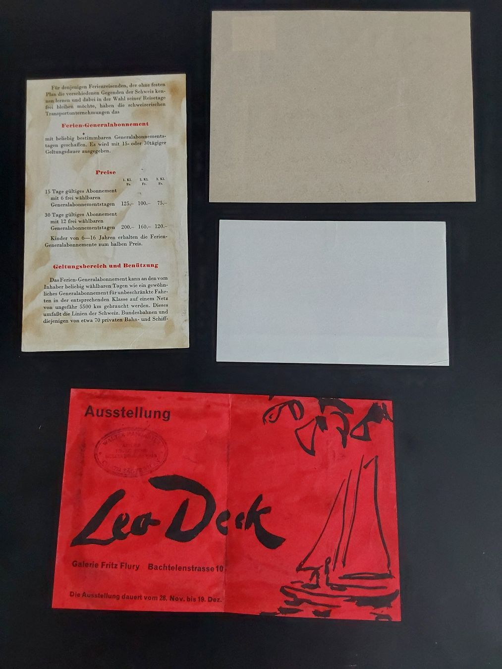Foto & Immagini:  Leo Deck: Bilder, Briefe, Einladung Vernissage. – Usato da Steinach venduto da Chilli1957 8