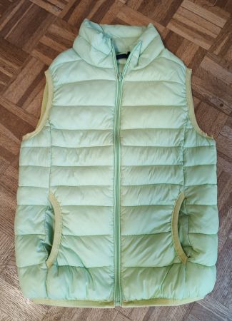 Damen Daunenweste Gilet Gr 36/S leicht Mintgrün