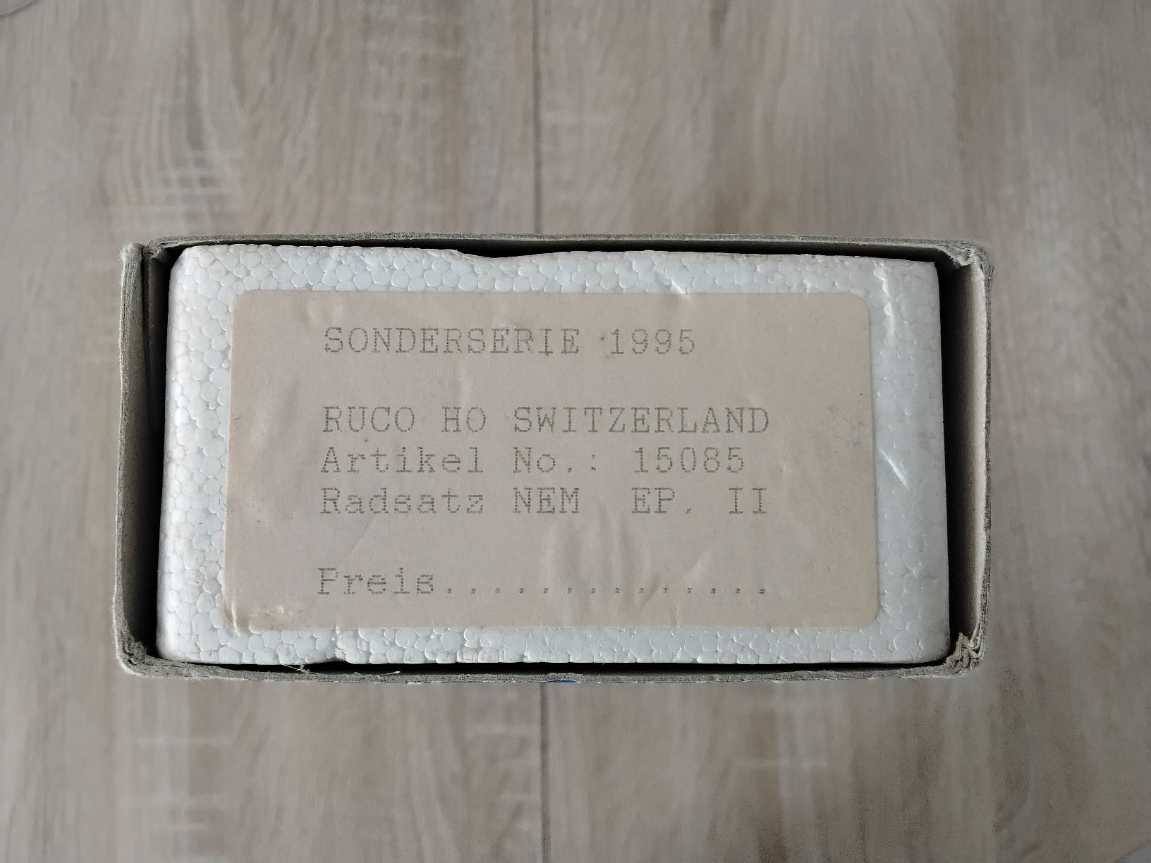 Modellini di ferrovie: Ruco H0 15085 Boîte originale vide – Usato da Villeneuve VD venduto da fred.k