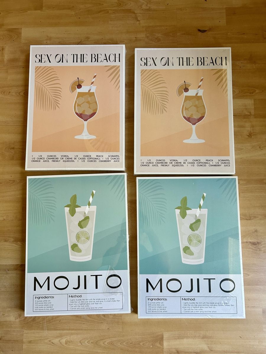 Foto & Immagini: 4er Set Bilder Bar Poster coctails 30x40 neu – Nuovo e nell'imballaggio originale da Hausen AG venduto da Feel_pink 1