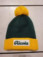 Coole Ricola Mütze, grün-gelb, Bommel NEU!!