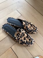 H&M Lederslipper 38, Leopard