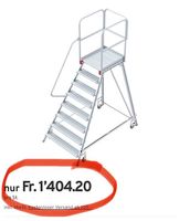 neuer Alu-Rollpodest, 8 Stufen statt 1400.- j 750.-