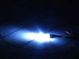 LED kaltweiss 3mm, randlos, verkabelt