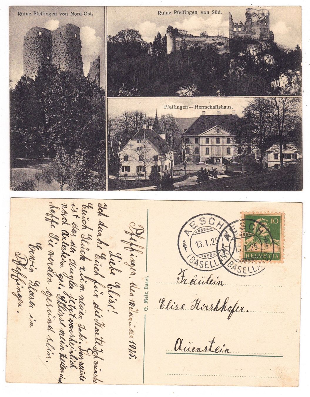 Cartoline postali: Ruine Pfeffingen – Usato da La Tour-de-Peilz venduto da amjust