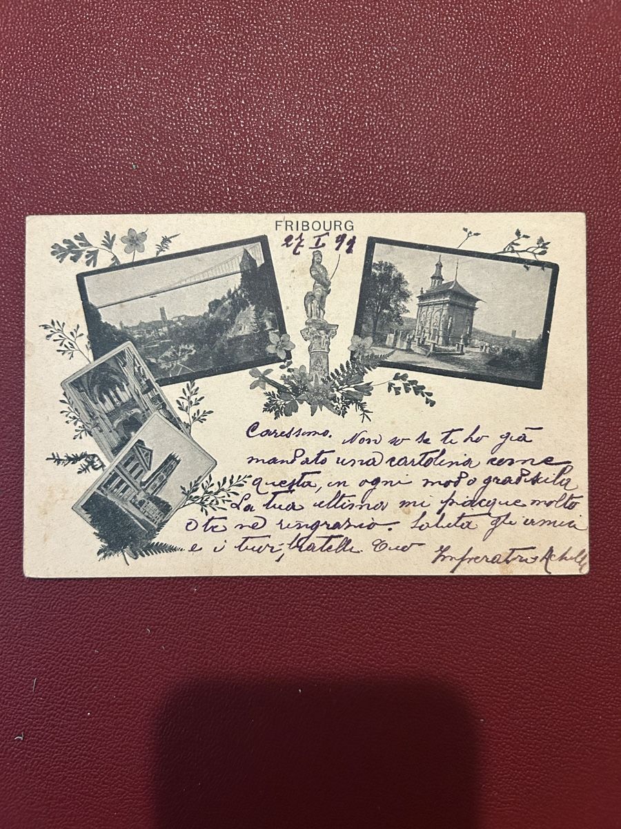Cartoline postali: Fribourg 1899 – Usato da Breganzona venduto da Milesbo