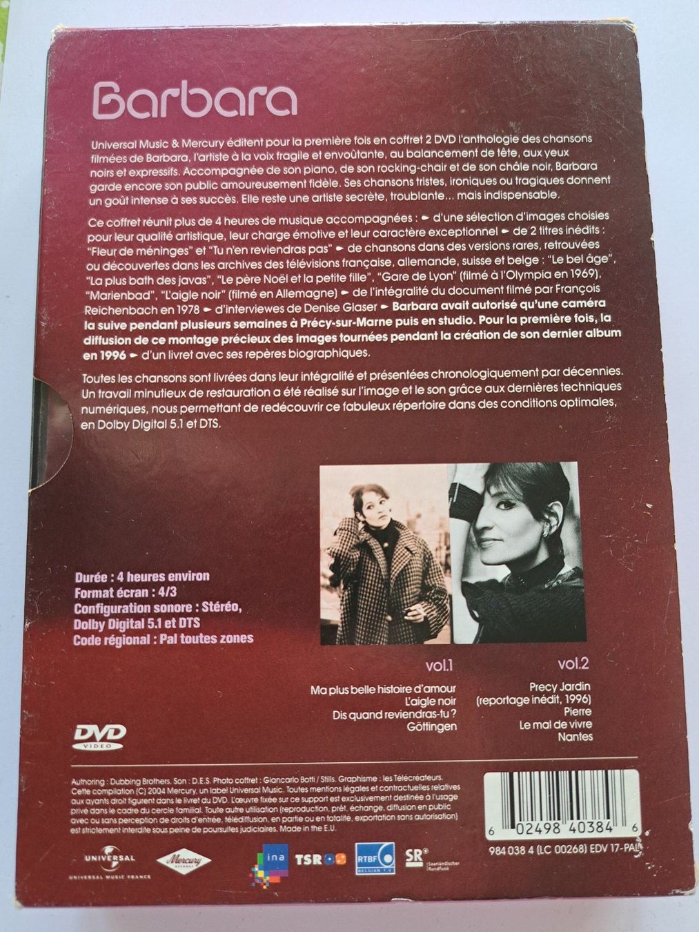 Alle DVDs: Coffret 2 DVDs Barbara – Gebraucht aus Pully von bro_n52j 1