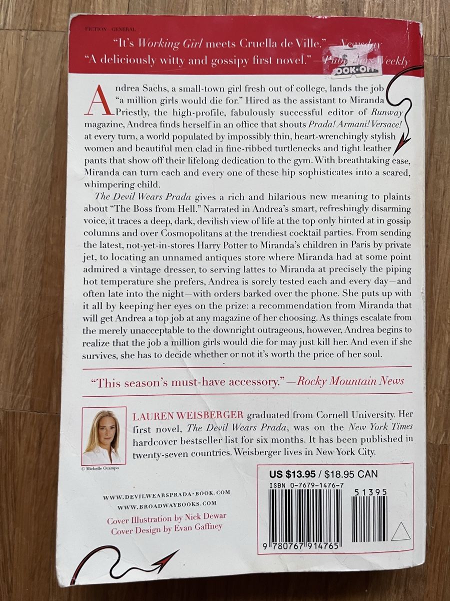 Libri: The Devil Wears Prada - Novel - Perfect Winter Reading! – Usato da Uster venduto da dod_h6nw 1