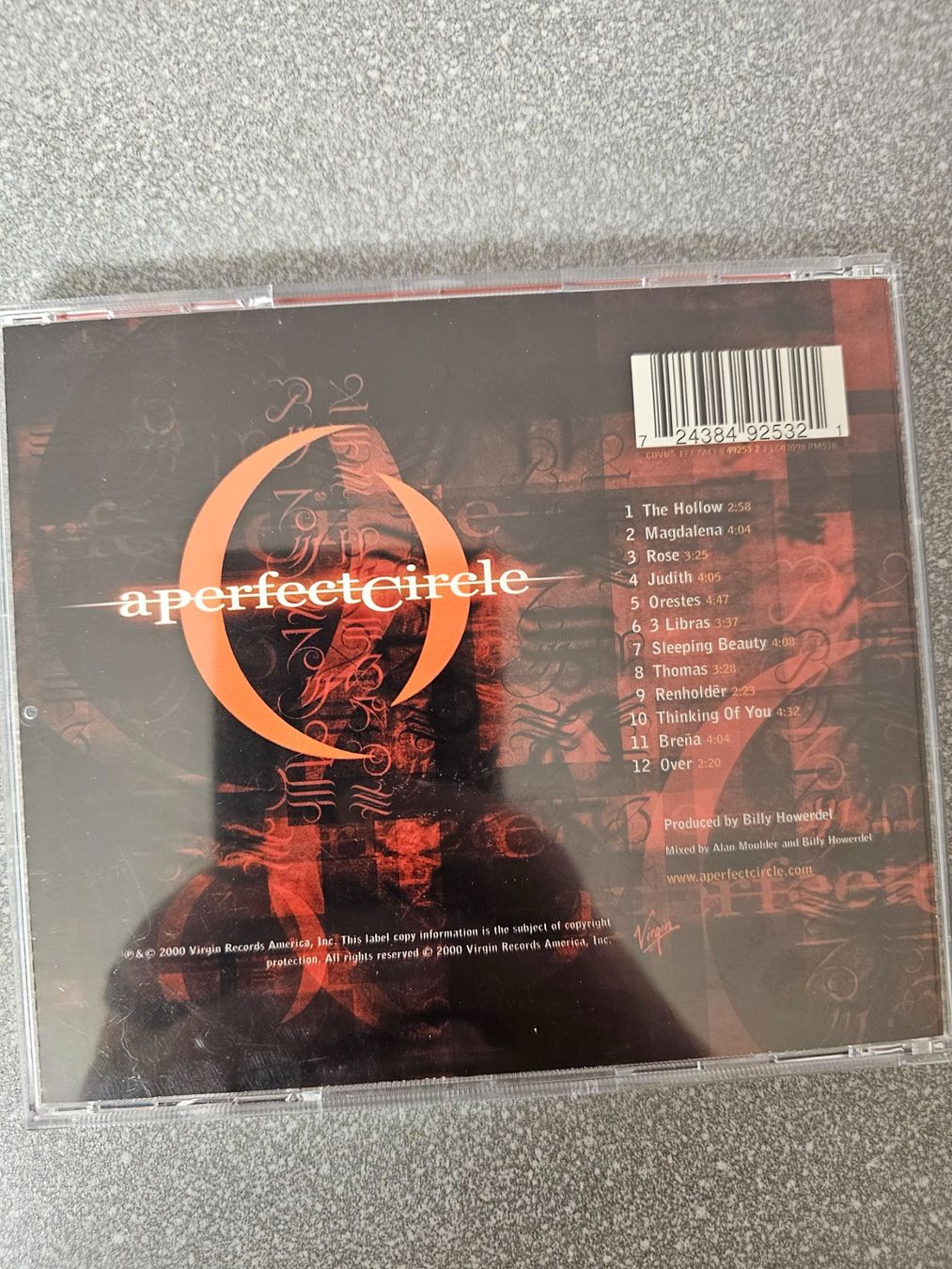 CD: CD A Perfect Circle "Mer de Noms" – Usato da Adligenswil venduto da xtfnut 2