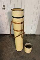 Vintage Planrolle / Köcher - Leder & Holz - Antik-Look