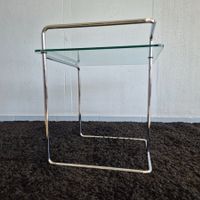 Bauhaus Style Chrom Glas Coffee-Table Beistelltisch