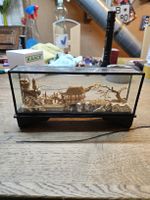 Miniatur Landschaft mit Pagode und Kranichen im Glas (V)