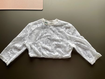 Dirndl-Top aus Spitze, weiss, Gr. 42