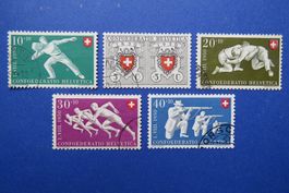 Serie Pro Patria Nr.B46-50 1950 gestempelt - SBK: 75.-.