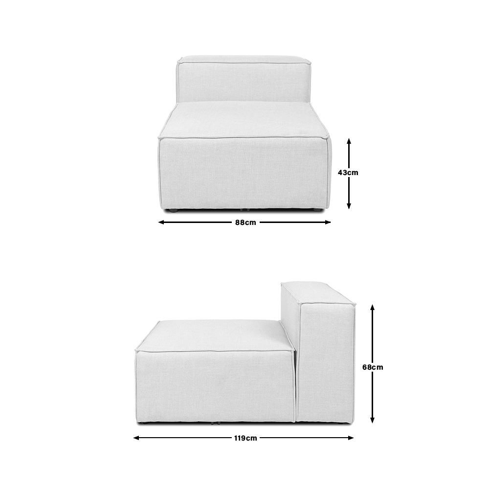 Divani: 20455 - Modulares Sofa VANES Mittelsofa - hellgrau – Nuovo e nell'imballaggio originale da Wallenwil venduto da toesstal-vertrieb 5