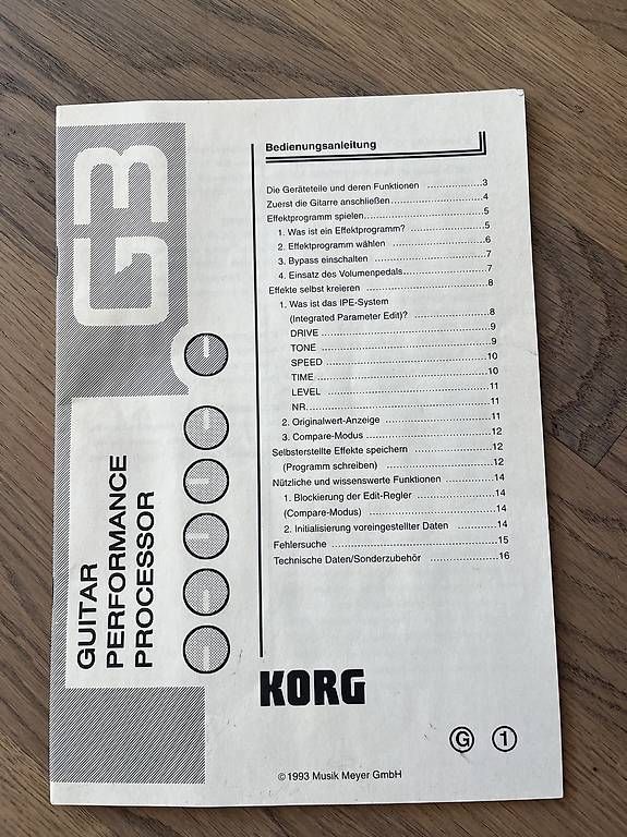 Korg Strumenti musicali: Guitar Performace Processor (Gitarrenpedal) – Usato da Baden venduto da rit_qsr9 3