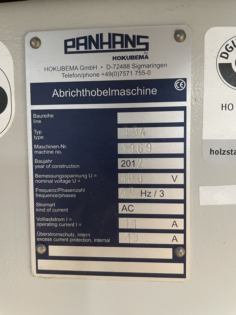 Tutte le macchine: Abrichthobelmaschine Panhans 334  – Usato da Meikirch venduto da Aareverlauf 3