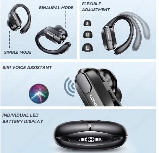 Lenovo Kopfhörer: Bestes Sport Headset! Hervorragender Sound, stabil im Ohr! – Neu und originalverpackt aus Egg b. Zürich von drohenverleih 3