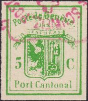 1849 Genfer Adler (Ganzsachen-Auss.) gestem +Winterfälschung