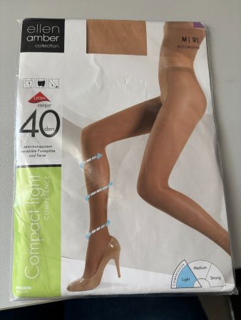 Collant Ellen Amber 40 den, Neuf, Taille M Porcelaine