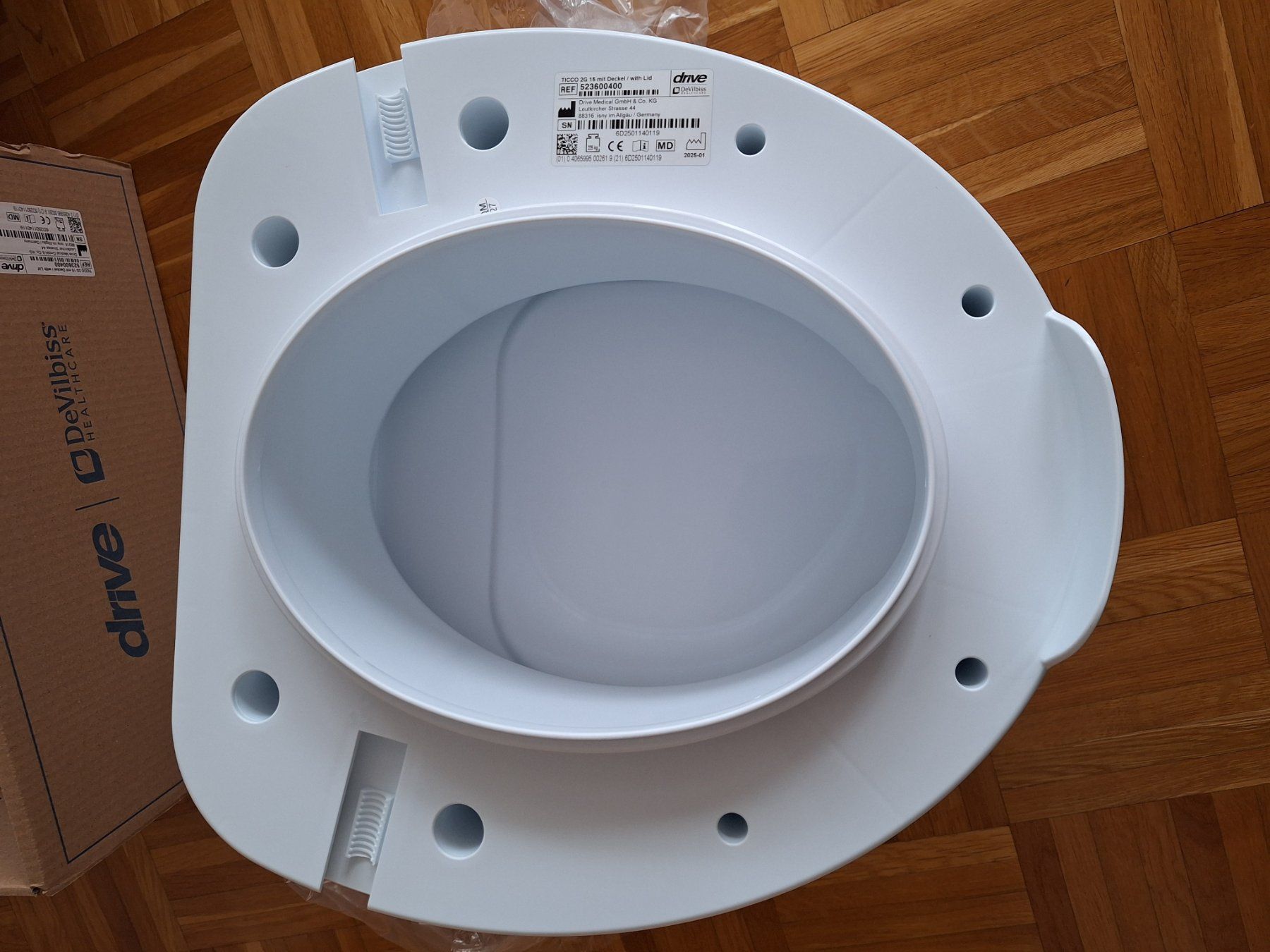 WC: Toilettensitzerhöhung mit Deckel – Nuovo e nell'imballaggio originale da Dagmersellen venduto da mountainmama 4
