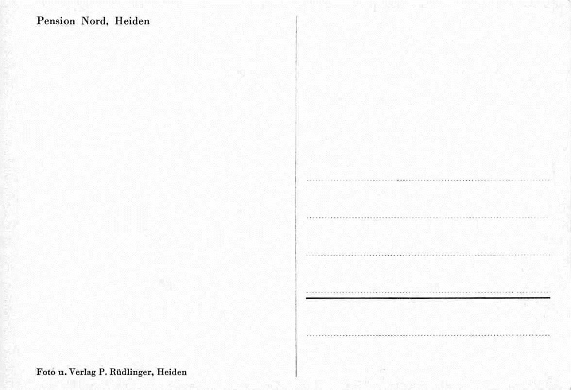 Ansichtskarten: PENSION NORD um 1955 – Gebraucht aus Winterthur von SchatzchischtliWinti 1