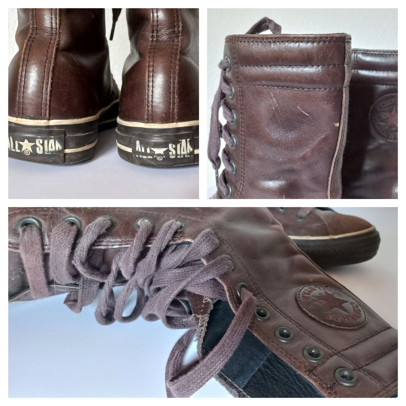 Converse Scarpe da donna: Converse High-Top-Sneaker Leder Gr. 39,5 – Usato da Bévilard venduto da belkin 9