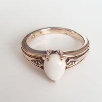 Vintage-Ring aus 925 Silber vergoldet gr.18,3mm